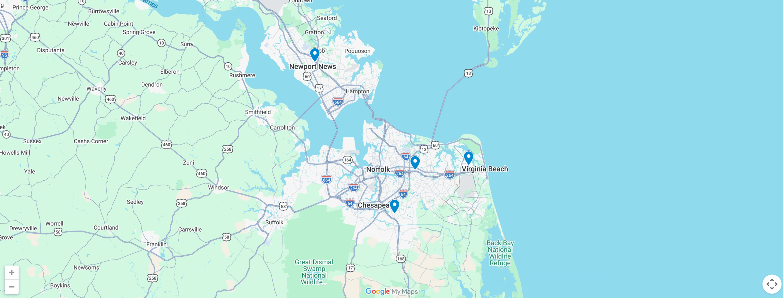 CryoGenesis locations map
